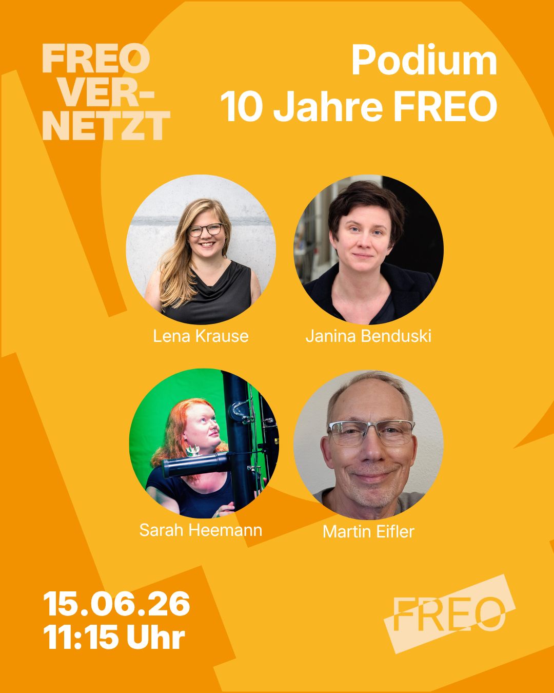 🎤 Wische durch die Slides und lerne die Speaker:innen und Expert:innen kennen, die FREO VERNETZT mit ihren Beiträgen bereichern. Wir freuen uns auf Panels, Workshops und Diskussionen mit euch am 15. und 16. Juni im bUm  Berlin!