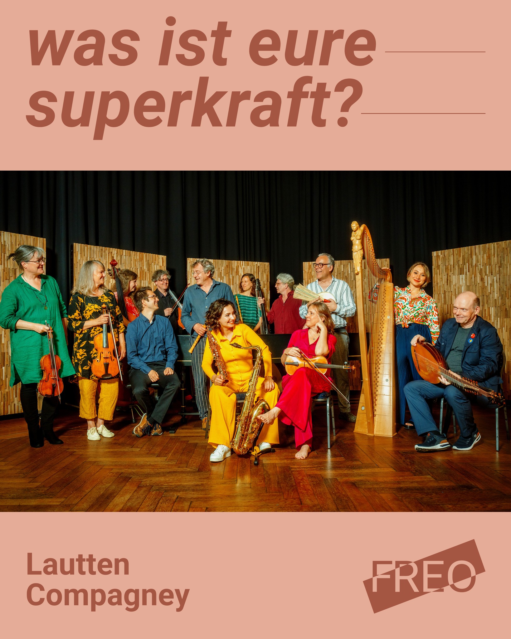 Unsere FREO-Mitglieder: Lautten Compagney
Das Barockmusikensemble wurde 1984 von Hans-Werner Apel und Wolfgang Katschner in Berlin gegründet. Es zählt heute zu den renommiertesten Ensembles für Alte Musik und wurde 2025 mit dem Opus Klassik als Ensemble des Jahres ausgezeichnet. 
Ihr spielt auch in einem freien Ensemble oder Orchester? Wir sprechen gerne mit euch über eine Mitgliedschaft bei FREO!